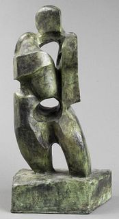 Eli Ilan "Woman" Modern Bronze Sculpture, 1964