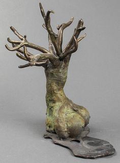 "Tree of Life" Modern Bronze Sculpture
