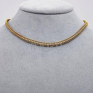 VICTORIAN WOVEN GOLD NECKLACE