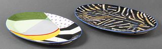 Susan Eslick Art Pottery Oval Platters, 2