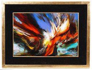 Leonardo Nierman 'Magic Fire' Painting O/B