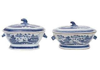 Pr. Qing Chinese Export Porcelain Canton Tureens