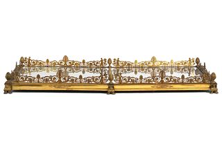 19th C. Gilded French Bronze Mirrored Plateau