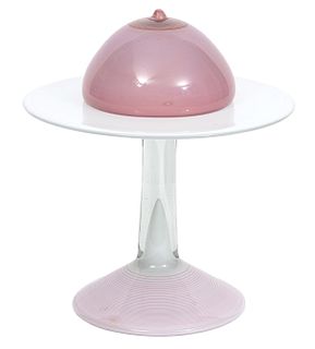 Style of Stanislav Libensky Glass Cake Stand