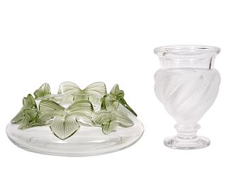 Lalique Ermenoville Vase & Lierre Bowl