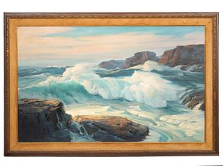 Philip Shumaker 'Blue Seas' Oil on Canvas