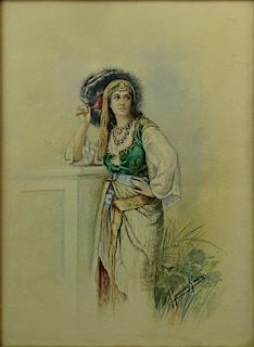 Ferderico Fernandez y Gimenez, Spanish (1841-1910 Watercolor