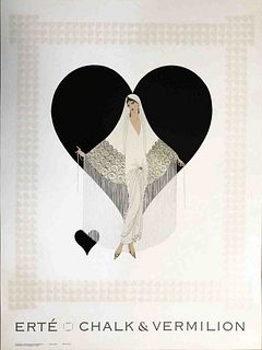 Fringe Gown, A Vintage ERTE Lithograph Poster, 1993