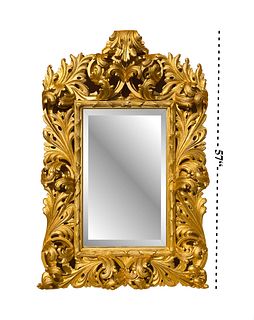 19th Century Imposing Florentine Carved Giltwood Mirror