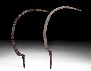 Lot of Two Roman Iron Scythes