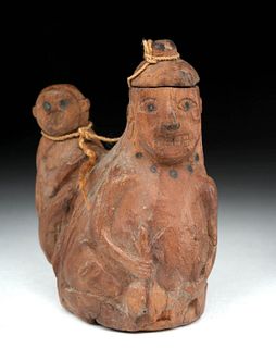 Pre-Columbian Sihuas Wood Poporo, ex-Butterfields