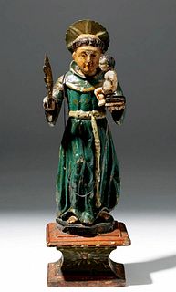 19th C. Colonial Santo -  St. Anthony / Christ Child