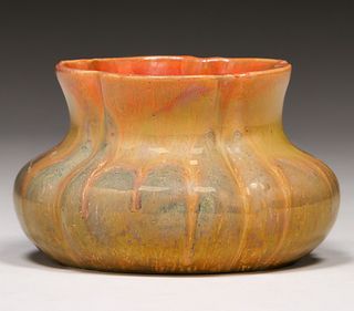 Arts & Crafts Gold Iridescent Glaze Vase c1910