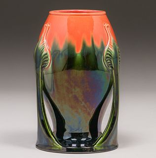 Norica Pottery - German Art Nouveau Three Handled Vase