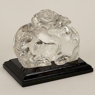 Chinese Carved Rock Crystal Group, Boy on Recumbent Water Buffalo.