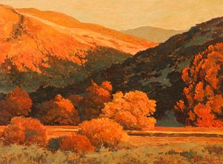 Contemporary Michael Hodgon Painting "Oak Valley