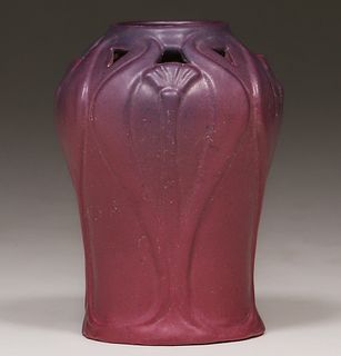 Van Briggle Pierced Cutout Vase 1917