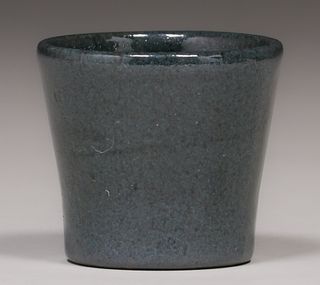 Paul Revere Pottery Small Flared Black Vase c1920s