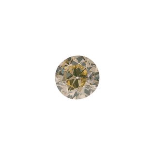 DIAMANTE SIN MONTAR  1 Diamante color amarillo corte antiguo ~0.53 ct (lascado) Calidad comercial.