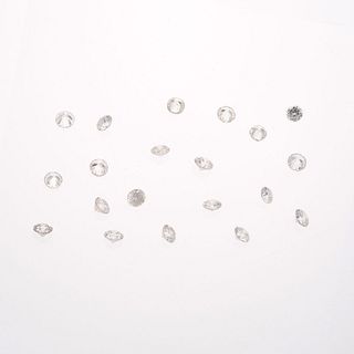 DIAMANTES SIN MONTAR  20 Diamantes corte brillante ~0.87 ct Calidad comercial.
