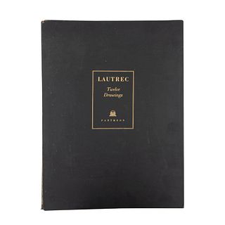 Lautrec. Twelve Drawings. New York: Pantheon Books, 1945.  Carpeta completa con 12 láminas.  Lomo deteriorado.