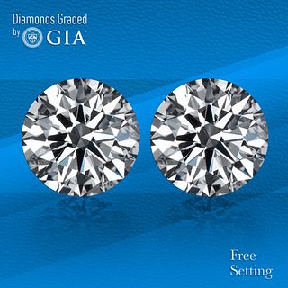 4.49 carat diamond pair Round cut Diamond GIA Graded 1) 2.22 ct, Color D, FL 2) 2.27 ct, Color D, FL. Unmounted. Appraised Value: $327,900 