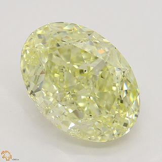 3.57 ct, Natural Fancy Light Yellow Even Color, VS2, Oval cut Diamond (GIA Graded), Unmounted, Appraised Value: $50,400 