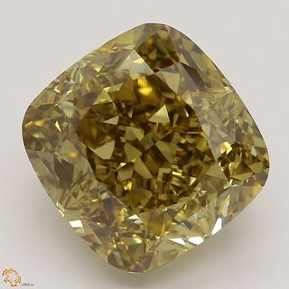 8.05 ct, Natural Fancy Deep Brown Yellow Even Color, SI1, Cushion cut Diamond (GIA Graded), Unmounted, Appraised Value: $113,800 