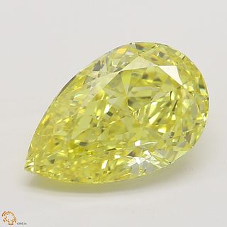 2.20 ct, Natural Fancy Vivid Yellow Even Color, VVS1, Pear cut Diamond (GIA Graded), Unmounted, Appraised Value: $172,400 