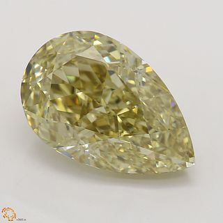4.02 ct, Natural Fancy Brownish Yellow Even Color, VVS1, Pear cut Diamond (GIA Graded), Unmounted, Appraised Value: $77,100 