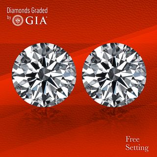 5.81 carat diamond pair Round cut Diamond GIA Graded 1) 2.90 ct, Color E, VVS1 2) 2.91 ct, Color E, VVS1. Unmounted. Appraised Value: $264,500 