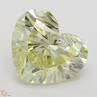 2.70 ct, Natural Fancy Light Yellow Even Color, VVS1, Heart cut Diamond (GIA Graded), Unmounted, Appraised Value: $32,700 
