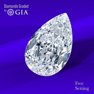 3.02 ct, G/VVS2, Pear cut Diamond. Unmounted. Appraised Value: $116,200 
