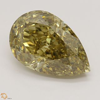 5.03 ct, Natural Fancy Dark Brown-Yellow Even Color, SI1, Pear cut Diamond (GIA Graded), Unmounted, Appraised Value: $61,300 