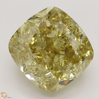 4.04 ct, Natural Fancy Brownish Yellow Even Color, SI1, Cushion cut Diamond (GIA Graded), Unmounted, Appraised Value: $46,800 