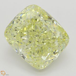 5.01 ct, Natural Fancy Yellow Even Color, VS1, Cushion cut Diamond (GIA Graded), Unmounted, Appraised Value: $148,700 