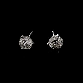 GIA 3.38ct TW Diamond Ear Studs