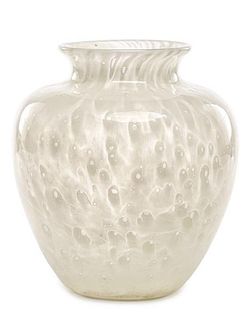 White Cluthra Vase, Shape 2683, Carder Steuben