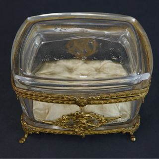 Antique Crystal Jewelry Casket