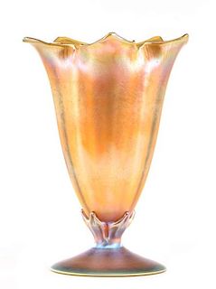 Louis Comfort Tiffany Floriform Favrile Glass Vase