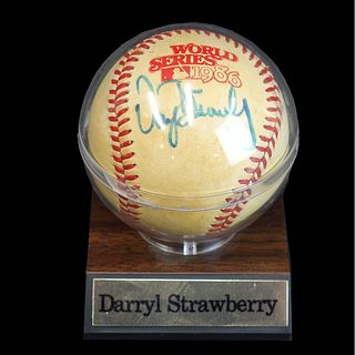 Darryl Strawberry Hand Signed Baseball
