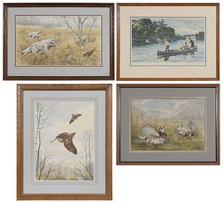 Four Large Sporting Prints