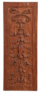 Gothic Style Carved Oak Panel