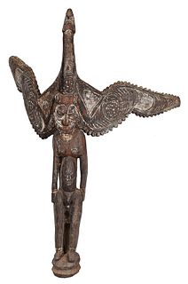 Papua New Guinea Carved Figural Roof Finial