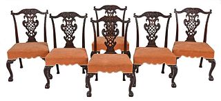 Fine Set Chippendale Style Mahogany Dining Chairs