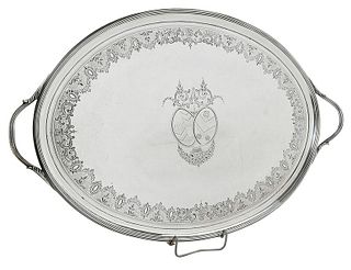 George III English Silver Tray