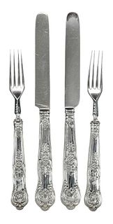 Victorian Cased English Silver Fruit Set