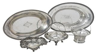 Five Tiffany Sterling Hollowware Items