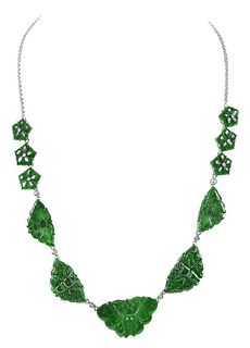 14kt. Jade and Diamond Necklace