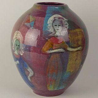 Polia Pillin, American (b. 1905) Large pottery vase